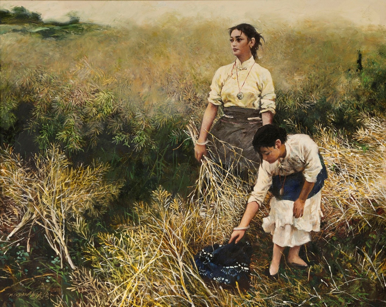 <h2>岁月如歌</h2><p>作者：潘鸿海</p><p>创作年代：2006年</p><p>规格：130cm×3420cm</p><p>品类：油画</p>